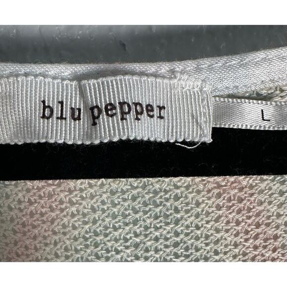 Blu Pepper Chevron Knit Tank Size Large EUC Pink Purple Green Boho Retro - Picture 2 of 5